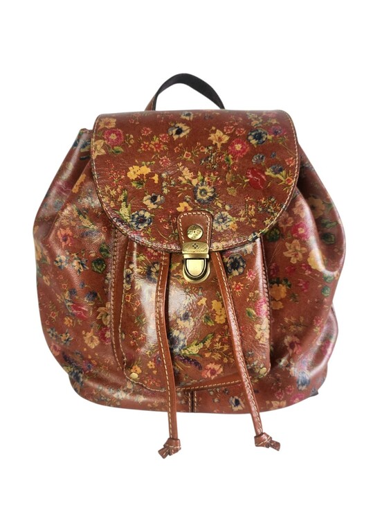 Patricia Nash Venosa Large  Leather Backpack Prairie Rose Vintage Floral main image 8